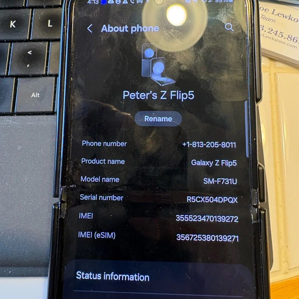 Samsung Z 5 with Dual Camera Window - Black